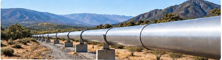 Sistema de distribución de gas natural por ducto