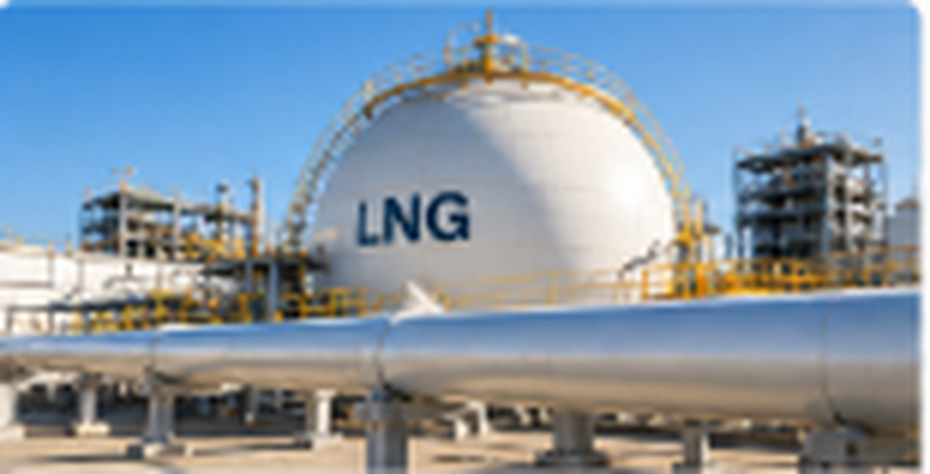 Instalación de Oil & Gas con almacenamiento de GNL